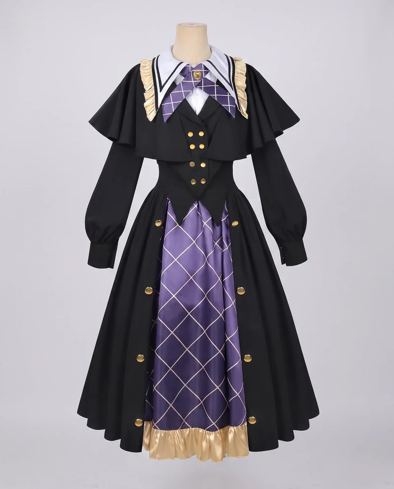 Damenkostümkleid mit historisch inspirierten Elementen und eleganten Accessoires Drune