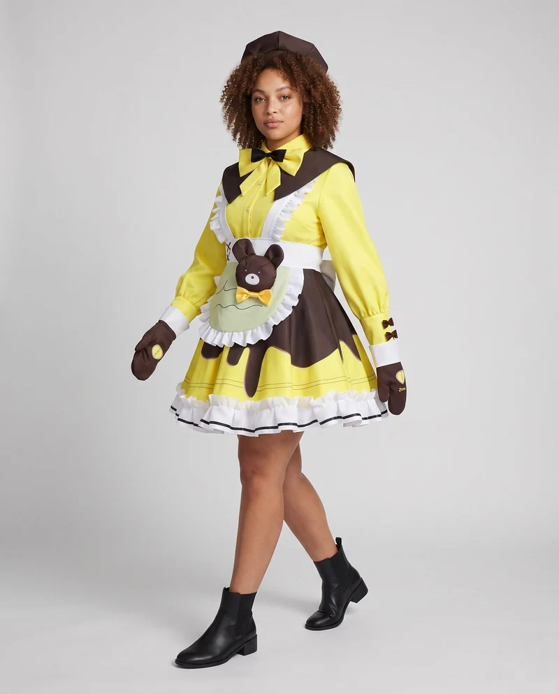 Damen Kostümkleid mit Tiermotiven und verschiedenen Accessoires Drune