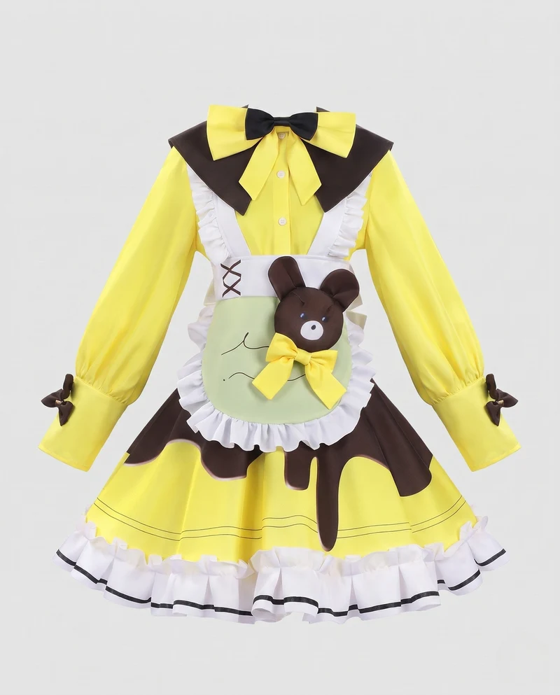 Damen Kostümkleid mit Tiermotiven und verschiedenen Accessoires Drune