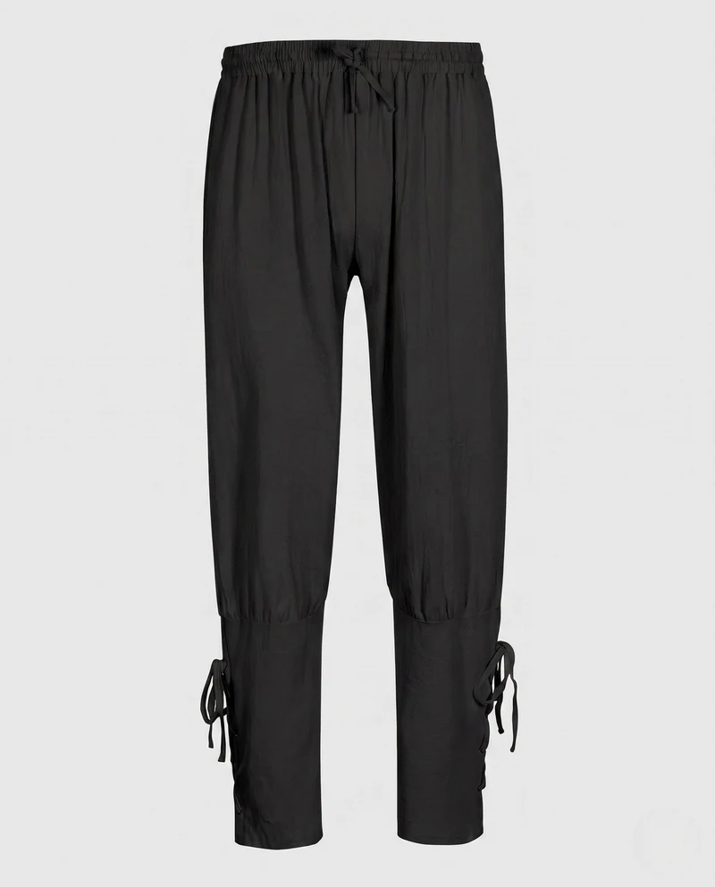 Damen Casual Chino-Hose mit verstellbaren Knöchelriemen Drune