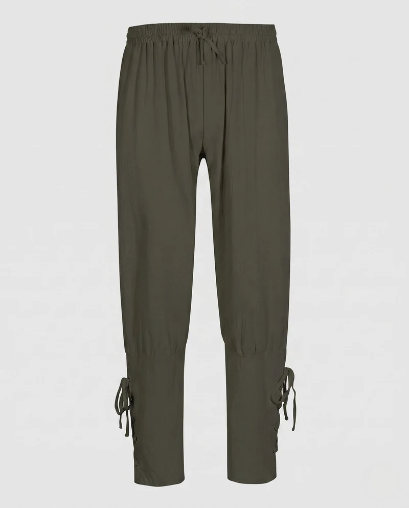 Damen Casual Chino-Hose mit verstellbaren Knöchelriemen Drune