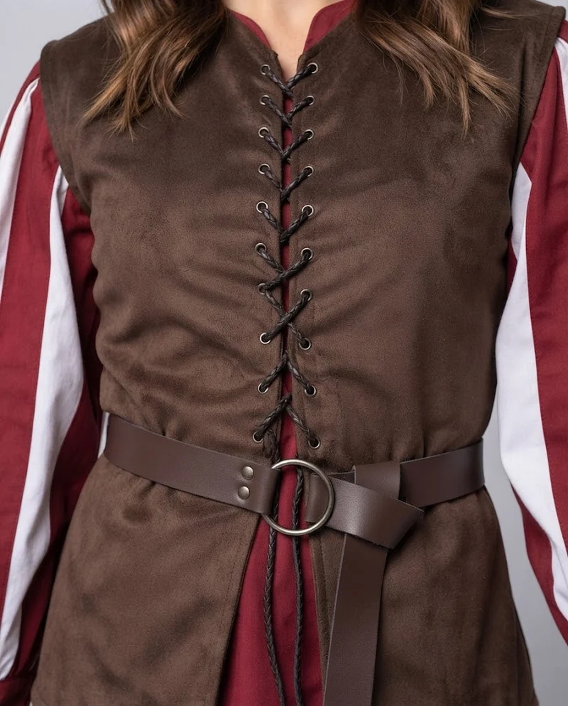 Damen Casual Schnürwesten Drune