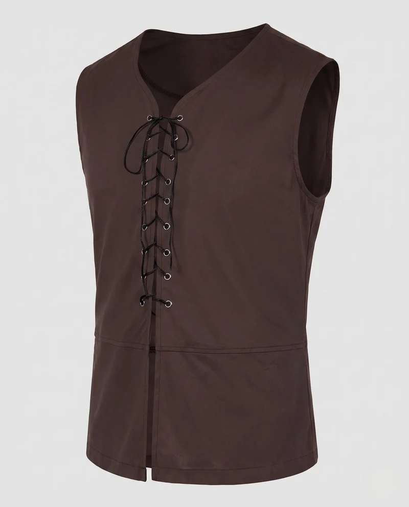 Damen Casual Schnürwesten Drune