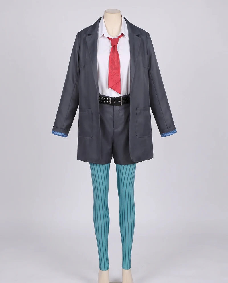 Damen Freizeit-Business-Anzugset mit Shorts, Hemd, Krawatte und Blazer Drune