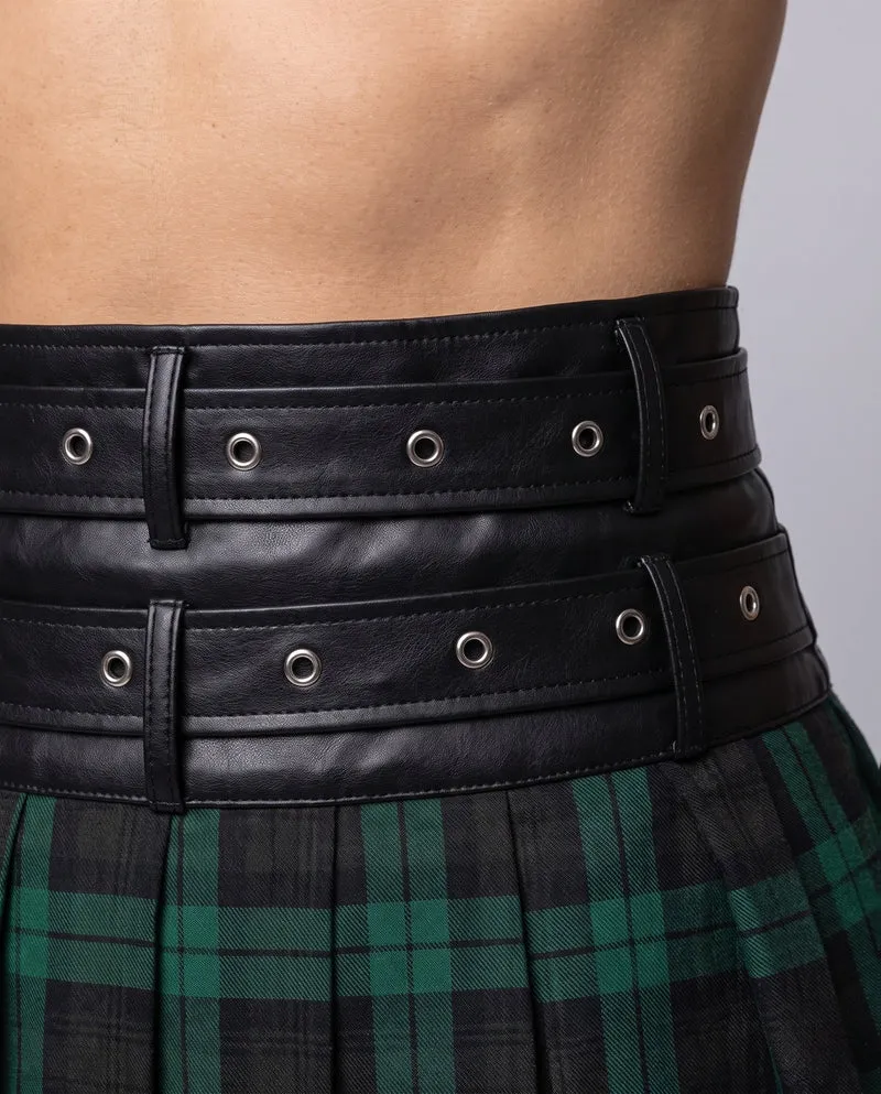 Damen Faltenrock mit asymmetrischem Schnitt und dekorativen Details Drune