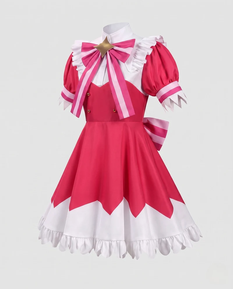 Damen stilvolles Cosplay-Kleid mit eleganten Rüschen und auffälligen Details Drune