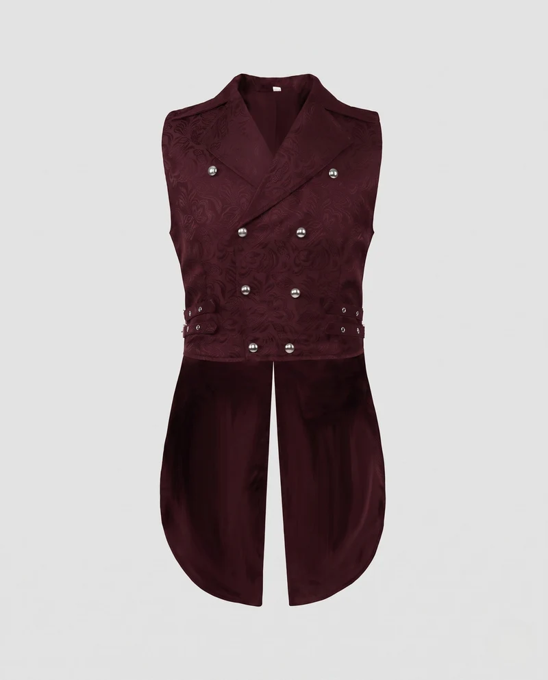 Damen stilvolles, elegantes Weste mit luxuriösen Verzierungen und asymmetrischem Schnitt Drune