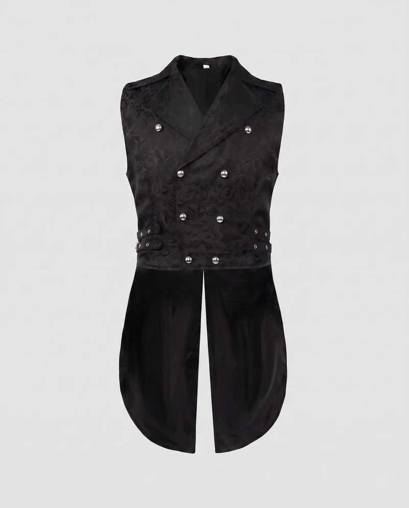 Damen stilvolles, elegantes Weste mit luxuriösen Verzierungen und asymmetrischem Schnitt Drune