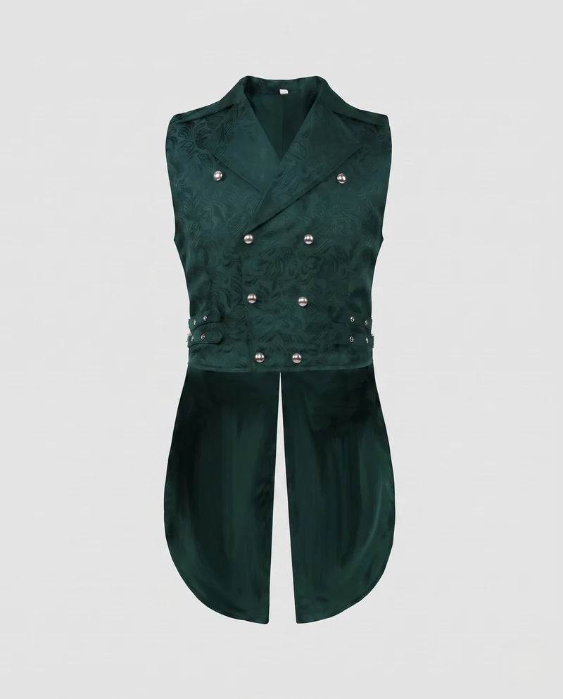 Damen stilvolles, elegantes Weste mit luxuriösen Verzierungen und asymmetrischem Schnitt Drune