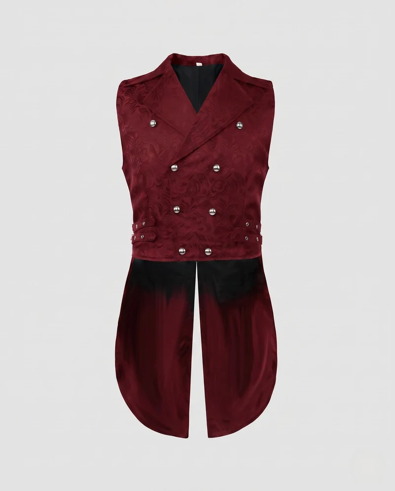 Damen stilvolles, elegantes Weste mit luxuriösen Verzierungen und asymmetrischem Schnitt Drune