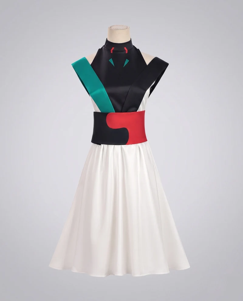 Damen traditionelle Kimono-Kleid mit blühenden Akzenten und fließenden Ärmeln Drune