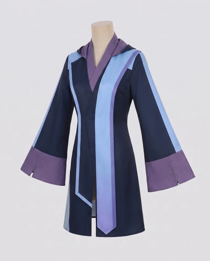 Damen traditionelle Kimono-Kleid mit blühenden Akzenten und fließenden Ärmeln Drune