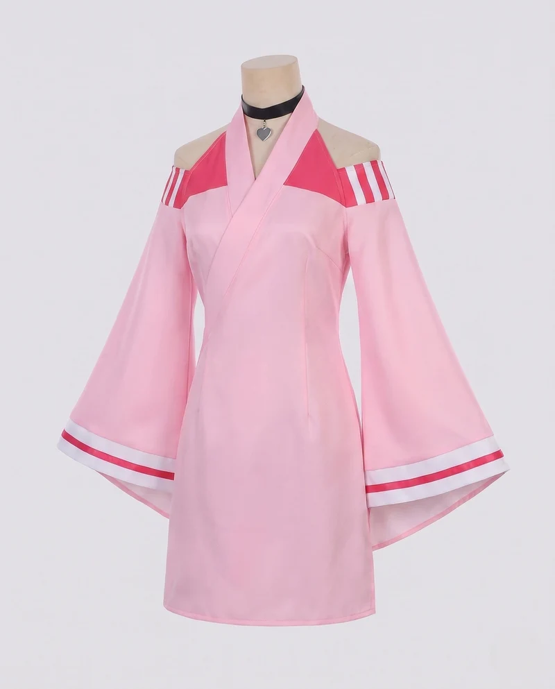 Damen traditionelle Kimono-Kleid mit blühenden Akzenten und fließenden Ärmeln Drune