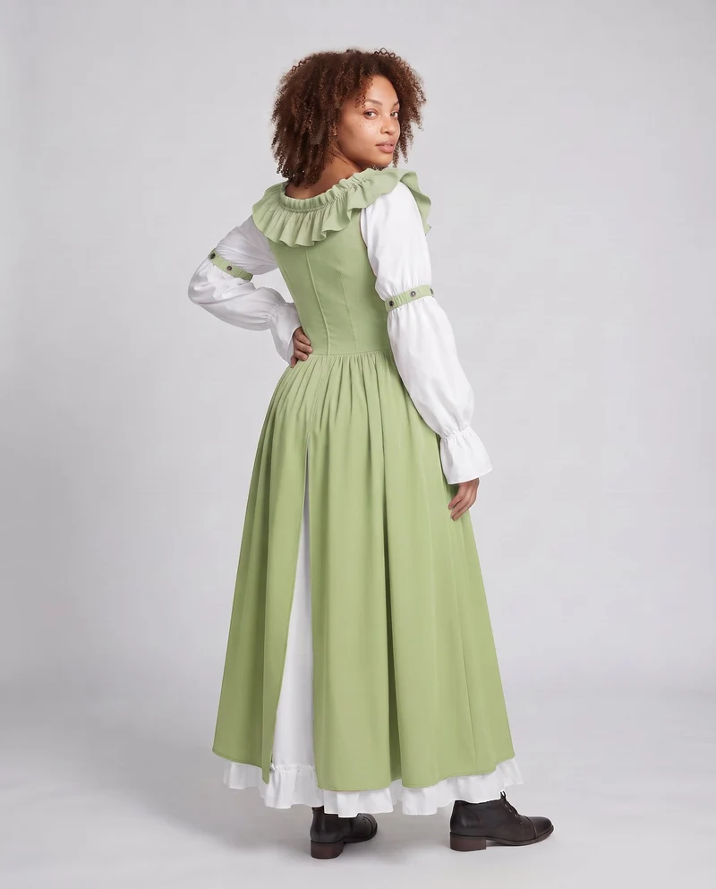 Frauen Vintage Maxi Kleid Drune