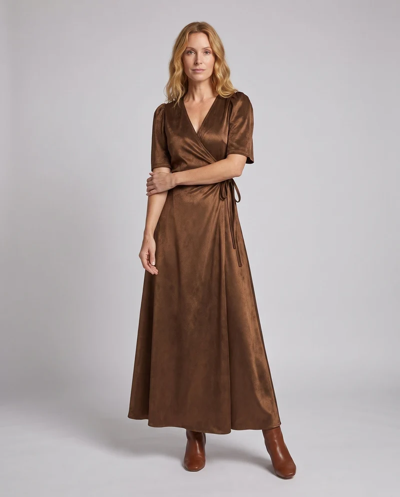 Damen Wickelkleid mit elegantem Design Drune