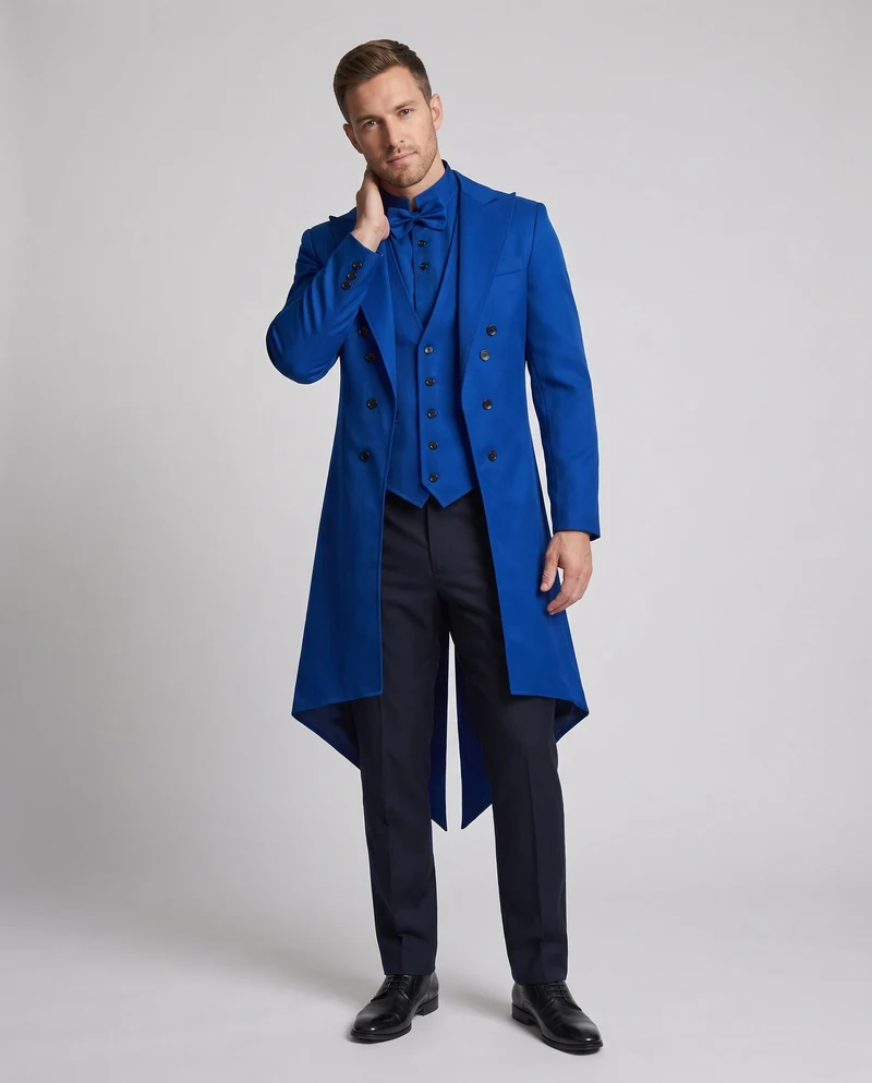 Herrenfrack mit hohem Kragen und eleganten Details Drune