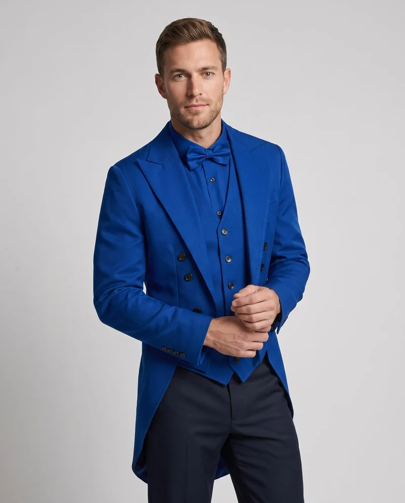 Herrenfrack mit hohem Kragen und eleganten Details Drune