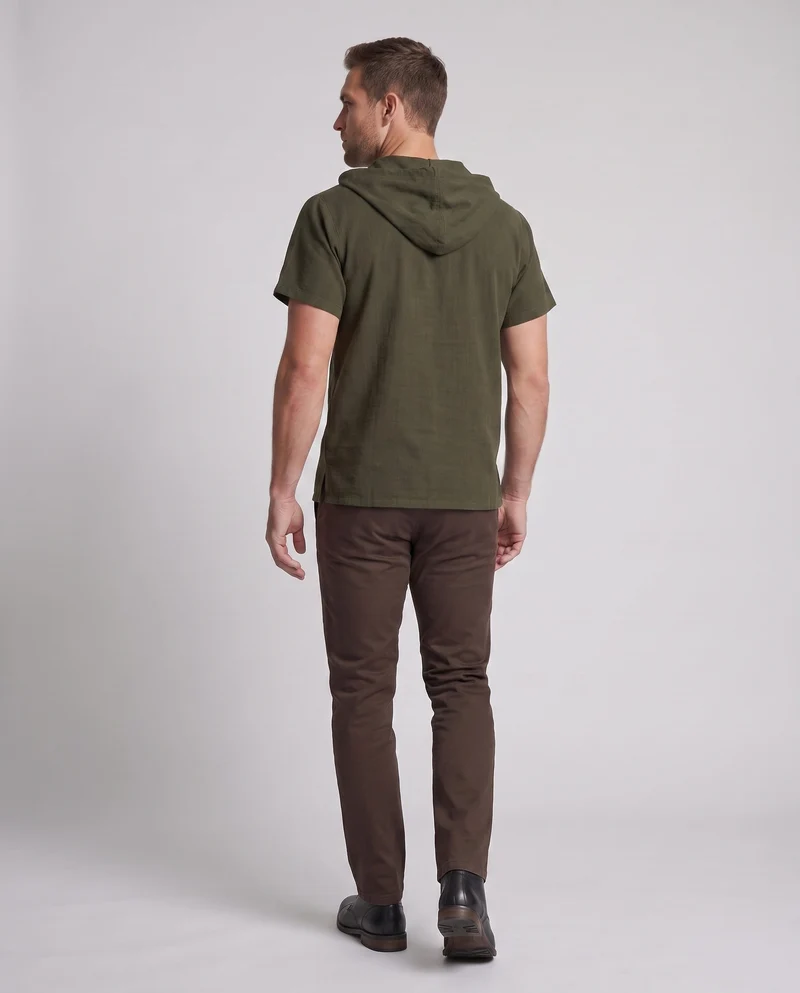 Herren Freizeitshirt mit Kapuze und Schnürung Drune