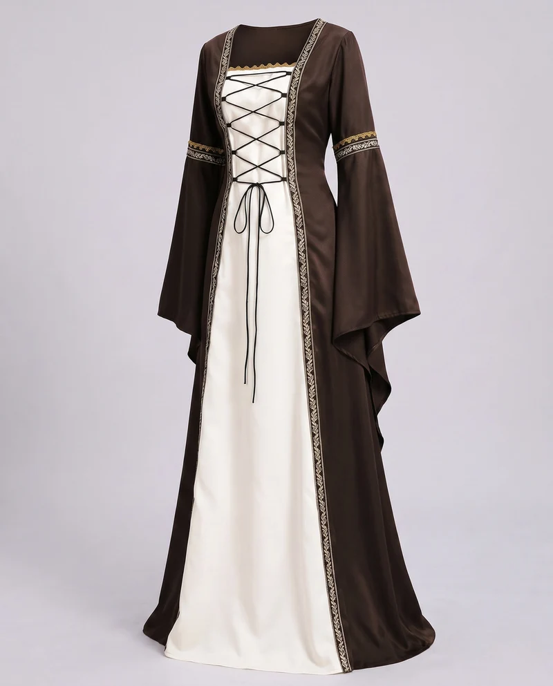 Damen elegante mittelalterliche Kleidung mit schimmernden Akzenten Drune