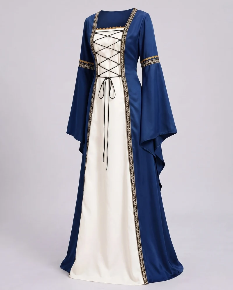 Damen elegante mittelalterliche Kleidung mit schimmernden Akzenten Drune