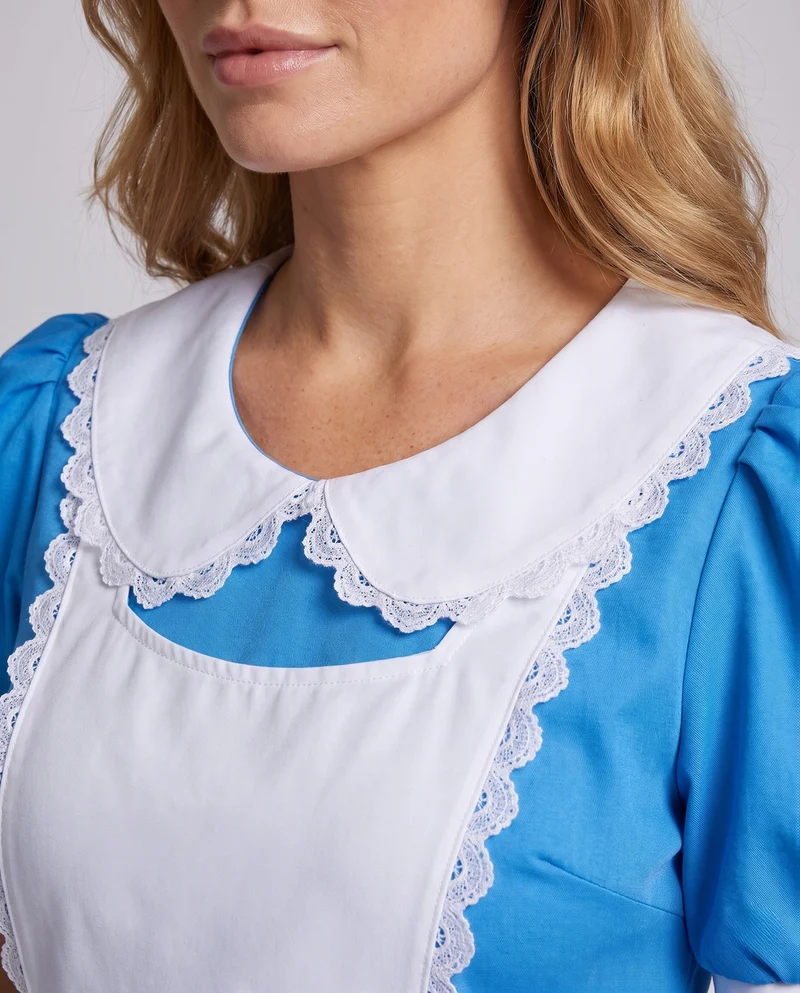 Damenkostüm im Alice im Wunderland-Stil mit Rüschen und Schürze Drune