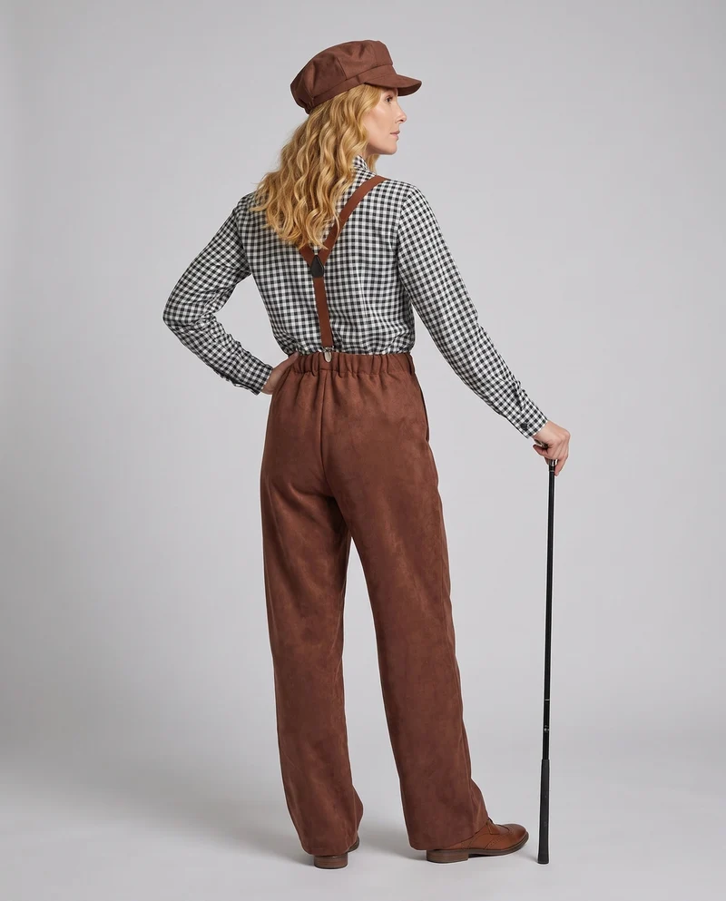 Damen Freizeit-Hosen mit verstellbaren Trägern und eleganten Details Drune