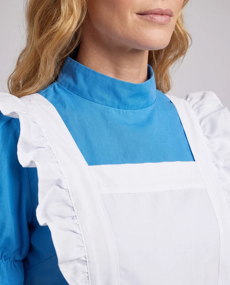 Damen Bezauberndes Alice Kostüm mit Generösem Rock und Rüschendetails Drune