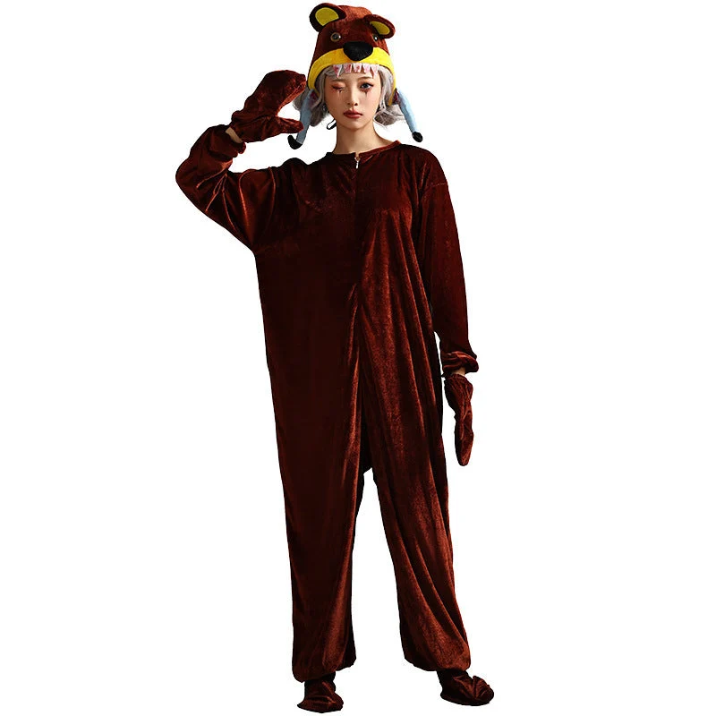 Frauen Tierkostüm aus weichem Fleece-Stoff Drune
