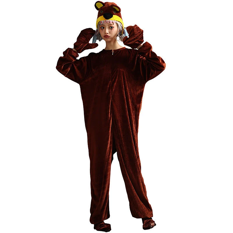 Frauen Tierkostüm aus weichem Fleece-Stoff Drune