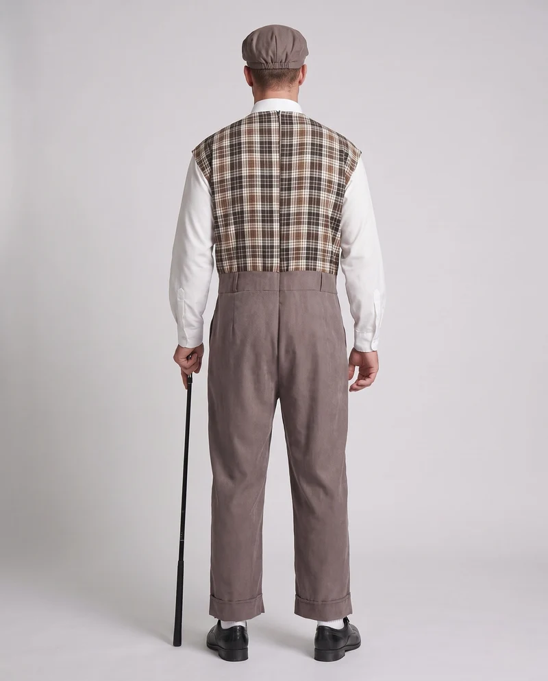 Herren Detektiv Kostüm mit elegantem Weste, Hut und Zubehör Drune