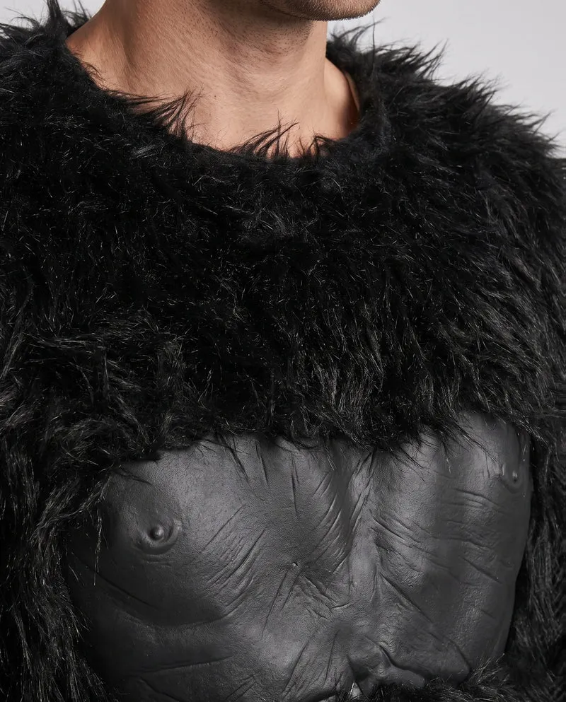 Herren Gorilla Kostüm mit realistischem Maskendesign und gemütlichem Plüsch Drune