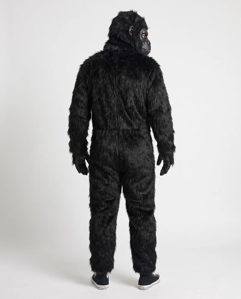 Herren Gorilla Kostüm mit realistischem Maskendesign und gemütlichem Plüsch Drune