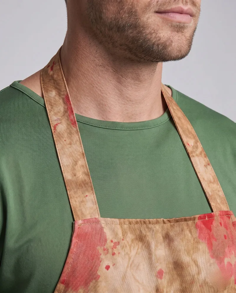 Männer Creepy Metzger Kostüm mit blutigem Schürzen-Design Drune