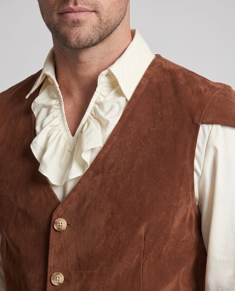 Herren Historisches Weste mit Knopfdetails und klassischen Akzenten Drune