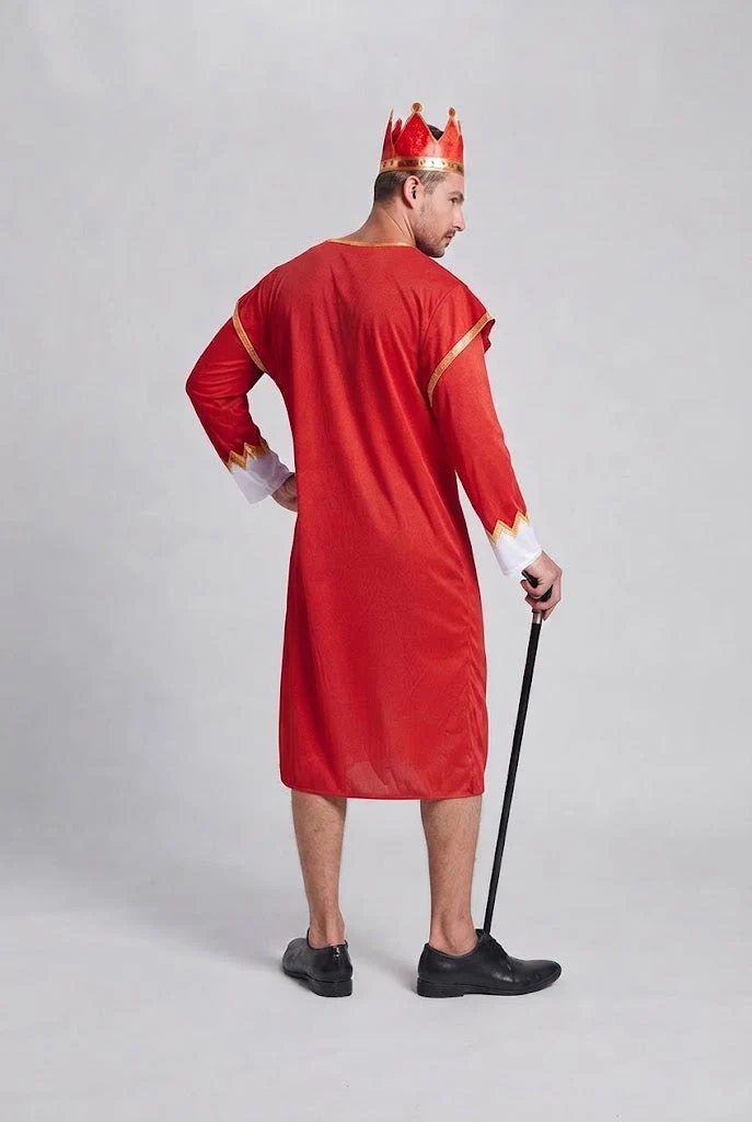Herren Royal Kostüm mit aufwändigem Umhang und Krone Drune