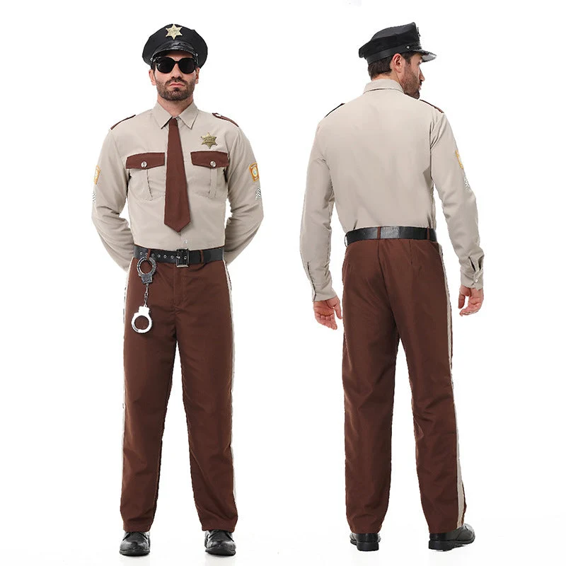 Herren Polizei Kostüm mit dekorativem Uniform und Zubehör Drune