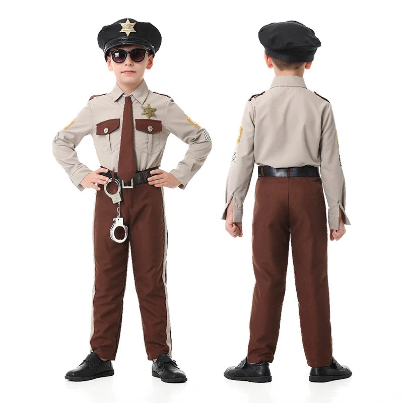 Herren Polizei Kostüm mit dekorativem Uniform und Zubehör Drune