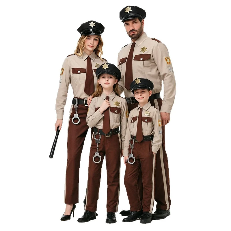 Herren Polizei Kostüm mit dekorativem Uniform und Zubehör Drune