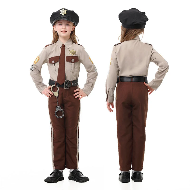 Herren Polizei Kostüm mit dekorativem Uniform und Zubehör Drune