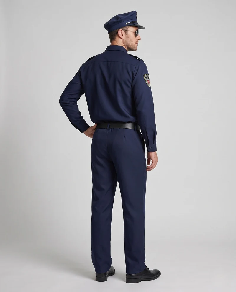 Herren-Polizeiuniform mit authentischen Details und hochwertigem Material Drune
