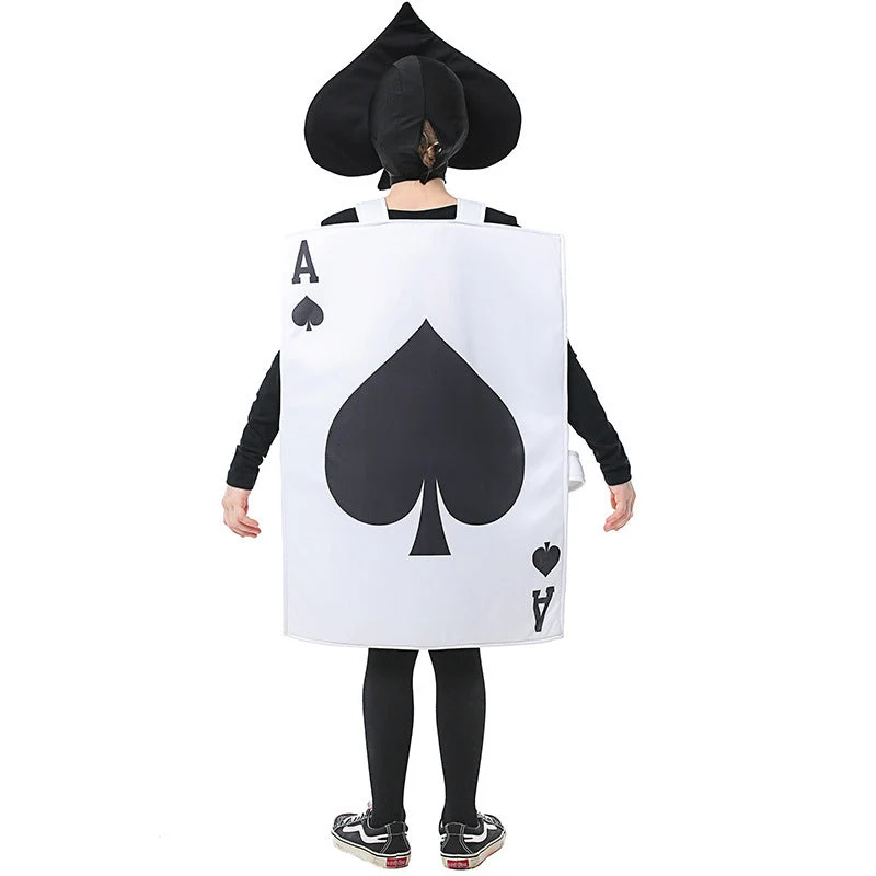 Kartenkostüm für Herren mit detailliertem Design und Trägern Drune