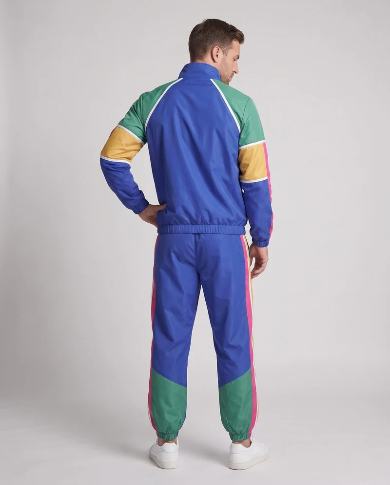 Herren Freizeit Trainingsanzug mit Retro-Farbdetails Drune