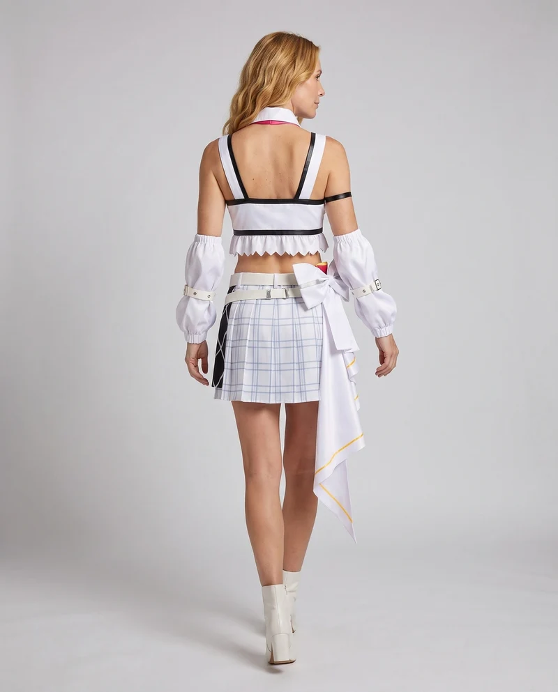 Damen-Cosplay-Kostümset mit Shirt, Rock und Zubehör Drune