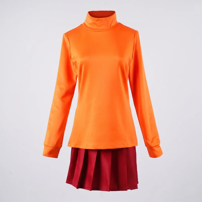 Frauen Cosplay Kostüm Set mit wärmendem Rollkragen und Röcken Drune
