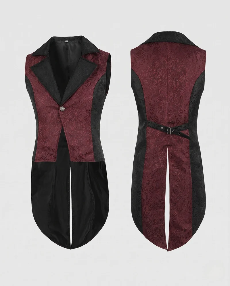 Damen Designer Weste mit Blumenmuster und asymmetrischem Saum Drune
