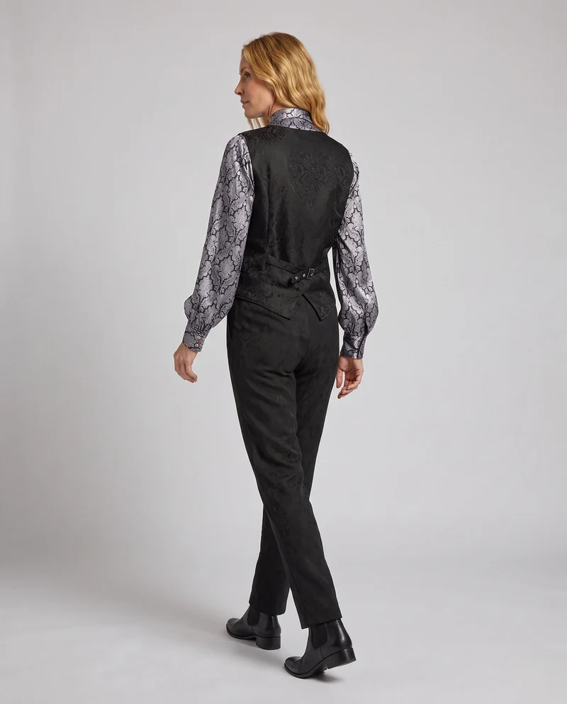 Damen Elegante, figurbetonte Stoffhose mit hohem Bund und modernem Schnitt Drune