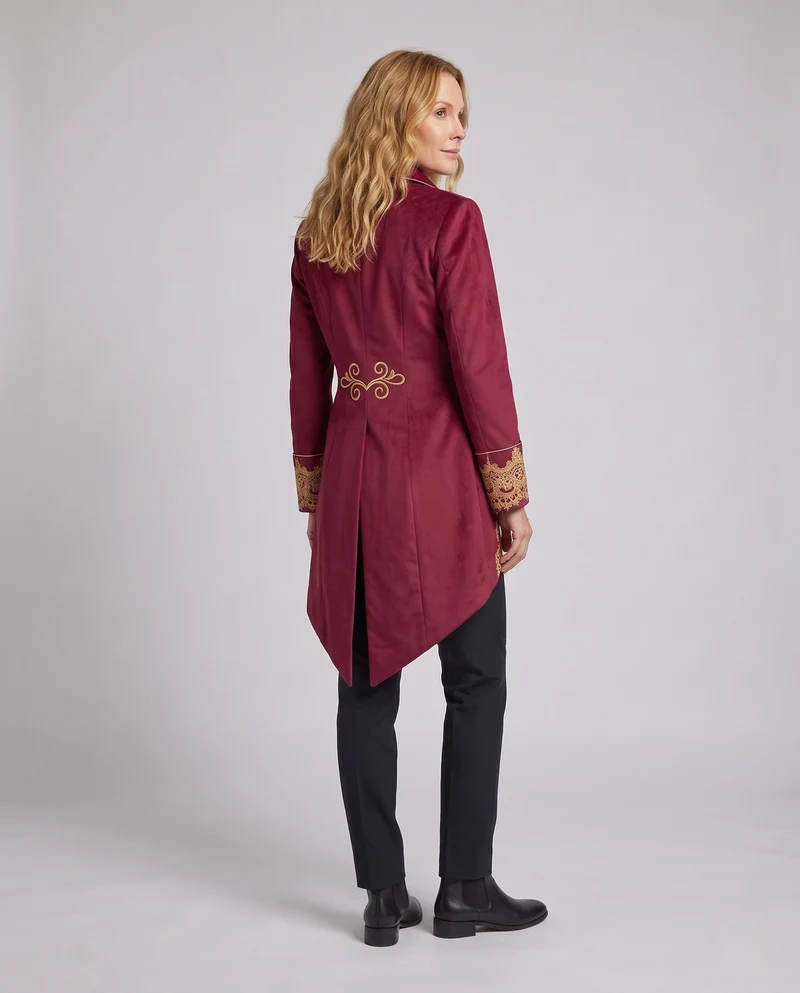 Damen Elegante Gala Jacke mit aufwendigem Goldmuster Drune