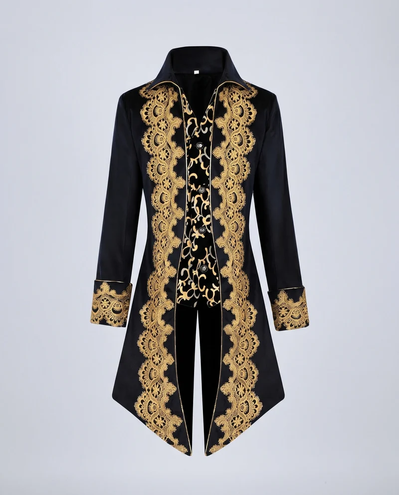 Damen Elegante Gala Jacke mit aufwendigem Goldmuster Drune