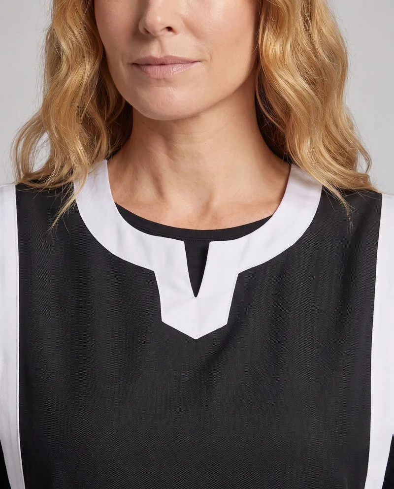 Frauen Elegantes Kapuzenkleid mit asymmetrischem Schnitt und praktischen Bindebändern Drune