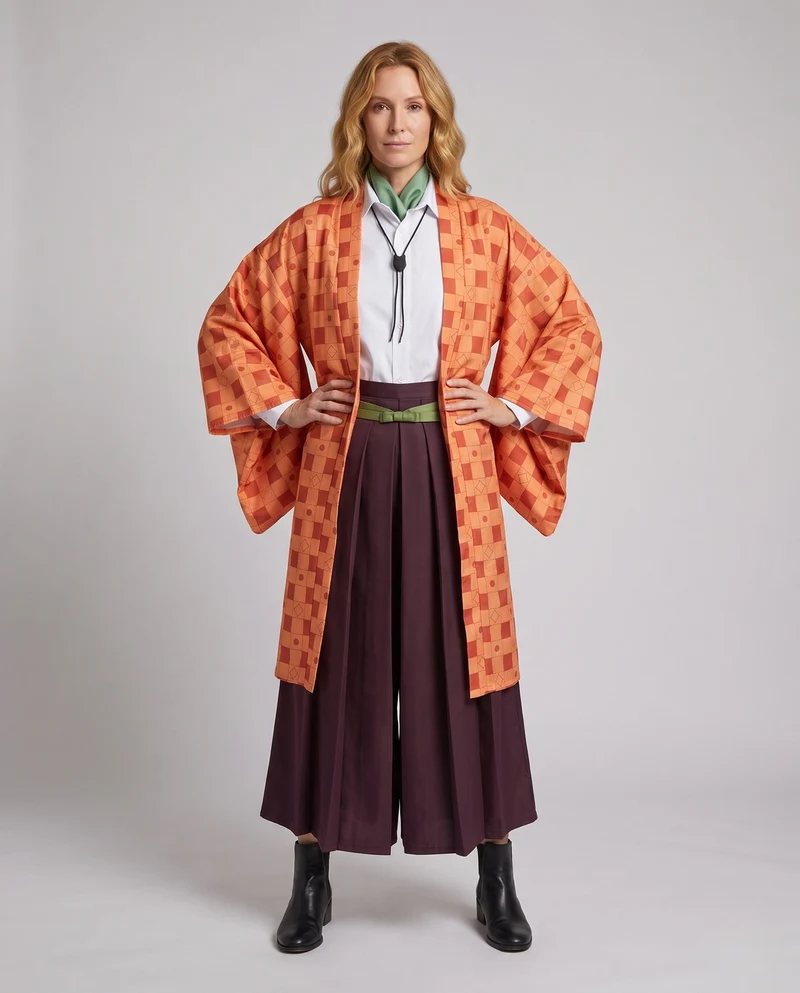 Frauen Eleganter Kimono Mode mit Zubehör und Modernem Design Drune